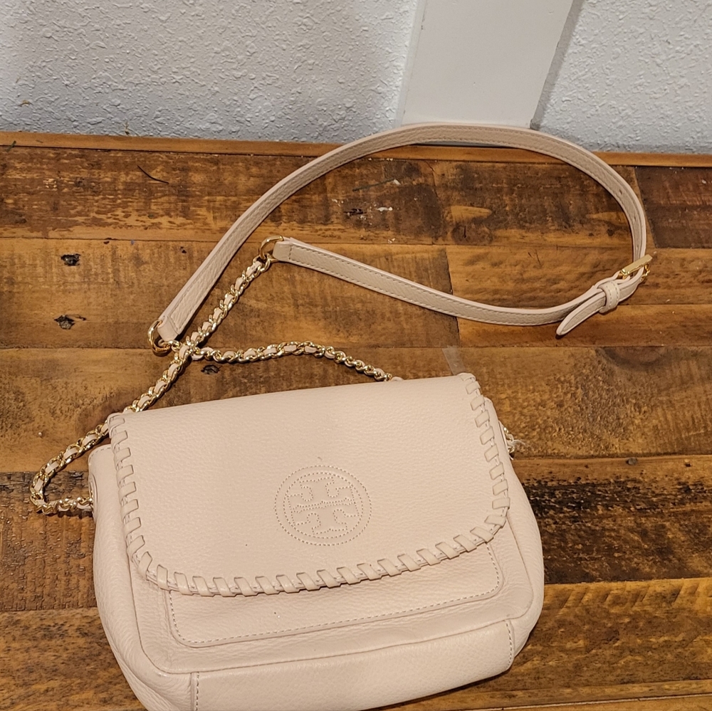 Tory Burch "Marion Mini" Soft Leather Crossbody bag- Blush Color